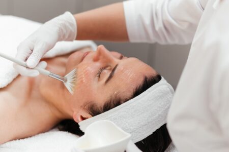 cosmetology,beauty,procedures.,lady,receiving,rejuvenation,anti,aging,treatment,,facial